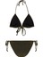 Simli Haki-Gold Üçgen Bikini Takımı 2