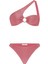 Tokalı Lurex Tek Omuz Pembe Bikini 1