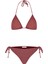 Simli Bordo Üçgen Bikini Takımı 1