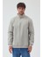 Erkek Oversize Yarım Fermuarlı Içi Polarlı Yumuşak Dokulu %100 Pamuk Sweatshirt 3