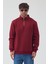 Erkek Oversize Yarım Fermuarlı Içi Polarlı Yumuşak Dokulu %100 Pamuk Sweatshirt 5