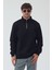 Erkek Oversize Yarım Fermuarlı Içi Polarlı Yumuşak Dokulu %100 Pamuk Sweatshirt 1