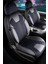 Chevrolet Lacetti Deri Detaylı Oto Koltuk Kılıfı Ön Arka Set Cyrus Seri Siyah Mavi Scr 2