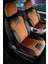 Volvo XC70 Deri Detaylı Oto Koltuk Kılıfı Ön Arka Set Cyrus Seri Tarçın Scr 2