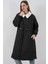 Kadın Kapitone Uzun Şişme Mont 5221 - Siyah 4