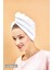 %100 Pamuk Beyaz Havlu Bone Saç Kurutma Bonesi Kafa Havlusu Duş Banyo Bonesi Islak Saç Kurulama Bone 3