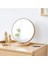 Unichrome Şık Tasarım Menteşeli Eğimi Ayarlanabilir 13 cm Yuvarlak Masaüstü Ahşap Makyaj Aynası 2