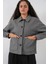 0713 Kadın Kaşe Ceket - Gri 3