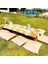 Katlanır Sabit Ayaklı Kamp, Piknik ve Bahçe Masası 70X150 cm - Ceviz Renk 2