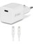 Smartcharger 20W Pd Seyahat Hızlı Şarj Aleti + Usb-C - Lightning 150CM Kablo Beyaz 2SCP01L 1