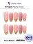 15'li Ten Rengi Uzun Badem UBD1554 Tekrar Kullanılabilir El Yapımı Protez Takma Tırnak - Ten Rengi-XS 1