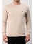 Basıc Bej Bisiklet Yaka Regular Fit Uzun Kol 1