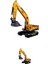 Büyük Boy Vinç + Büyük Boy Kepçe Ekskavatör Oyuncak Kırılmaz Iş Inşaat Makinesi 30 Cm. 3