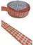 Tafta Ekoseli Kurdele 25 mm Turuncu 2 Metre 2