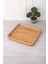 Bambu Lüx Kare Servis 20 * 20CM, Bambu Sunumluk & Çerezlik Kare Sunum Tabağı 1