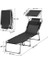GCB192B01 Şezlong, Baş Destekli Rahatlama Şezlongu, Sırtlık ve Güneş Şemsiyesi, Eğilebilir, Hafif, Katlanabilir, 53 x 193 x 29,5 Cm, Taşıma Kapasitesi 150 Kg, Bahçe, Siyah 3