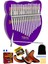 KLX-660-PAK Mor Renk Cam Kalimba 17 Tuşlu Full Set 1