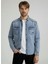 Erkek Gömlek Slim Fit Erkek Yıkamalı Kot Gömlek 1