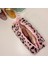 Pembe Leopar Peluş Makyaj Çantası/kalemlik | Saten Astarlı ve Kurdele Detaylı 4