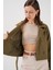 Kadın Kemerli Kısa Trençkot 5970 - Haki 4