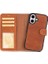 Apple iPhone 16 Uyumlu, Hakiki Deri, El Yapımı, Cüzdanlı Kılıf, Karamel 1