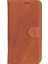 Apple iPhone 16 Uyumlu, Hakiki Deri, El Yapımı, Cüzdanlı Kılıf, Karamel 4