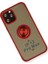 Iphone 12 Pro Max Kılıf Montreal Yüzüklü Silikon Kapak - Kırmızı 3