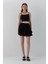 Tül Fırfırlı Şortlu Mini Etek Siyah 2