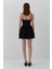 Tül Fırfırlı Şortlu Mini Etek Siyah 5