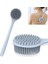 Aputue Silikon Vücut Peeling Fırçası, Uzun Saplı Banyo Duş Fırçası, Bpa Içermeyen Çift Taraflı Sırt Peeling Fırçası, Cilt Peelingi ve Masajı Için Duş Fırçası 1