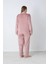Estiva 25371 Gömlek Yaka Battal Kadife Pijama Takımı 2