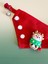 Christmas Squirrel Yılbaşı Kedi Bandanası | Ponponlu Kırmızı Noel Boyun Aksesuarı | Sevimli Sincap Figürlü Kedi Süsü 3