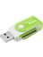 Kyrotechpc Için USB Sd Kart Okuyucu, Micro Sd Karttan USB Adaptörüne, Kamera Için Ms Duo/micro Ms Kart Okuyucu Hafıza Kartı Okuyucu, Pc/dizüstü Bilgisayar Için Kart Okuyucu Yeşil 1