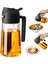 2 Adet Çift Fonksiyonlu Akıtmaz Cam Yağdanlık Sprey Akıtma Ayçiçek Yağı Zeytin Yağı Şişesi Yağlık 450ML 1