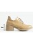 Kadın Bağcıklı Yüksak Taban Topuklu Ayakkabı Diva - Bej 6