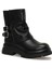 25K-8103 5pr Siyah Kadın Biker Bot 2