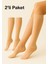 2'li Kadın Diz Altı Pantolon Çorap Orta Kalın Micro 40 Denye Açık Ten Mat Mus Çorap 1
