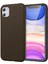 iPhone 11 Kılıf First Silikon - Kahverengi 1