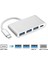 Type-C USB 3.0 3 Port Çoklayıcı Dönüştürücü Çevirici, Type C USB Çoklayıcı 2