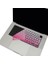 MacBook Klavye Koruyucu Türkçe Q Baskılı Uk-Ters L- Enter Tipi Air 13,6-15,3inç- Pro 14,2-16,2inç M1-M2-M3-M4 Pro Max Uyumlu, Ultra Ince Hafif Yıkanabilir Silikon Klavye Filmi Pembe 2