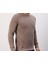 Bisiklet Yaka Dar Kesim Kahverengi Erkek Triko 5