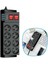 Dayanıklı Akım Korumalı 2 Metre 16A 4000W 8li Priz ve 3 USB Li Uzatma Kablosu 1