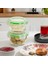 Por Sızdırmaz Kilitli Kapaklı Çok Amaçlı 2 Li Kahvaltılık Erzak Cam Saklama Kabı 240 ml - Yeşil 1