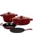 Döküm Bordo 6 Parça Tencere & Tava & Sahan Seti – Profesyonel Lezzet Evinde! 1