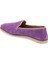 Mor Hakiki Süet Deri Kadın Babet - K24I1AY67347-F48 7