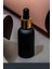 30 ml Mat Siyah Cam Damlalıklı Serum Şişesi 30 cc Renkli Metal Kapaklı Dropper Cam Şişe 2 Adet (Gold Yüzük | Siyah Lastik) 1