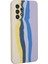 Samsung Galaxy A53 5g Kılıf Ebruli Lansman Silikon - Sarı-Lila 3
