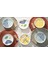 Seramik Hand 6'li Özel Tasarım Satckable Pasta Tabağı Seti 1