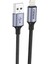X95 3A USB To Lightning Şarj Data Kablosu Ip Örgülü 1,2m Siyah 3