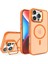 iPhone 16 Pro Flet Lens Magsafe Kapak - Turuncu 1